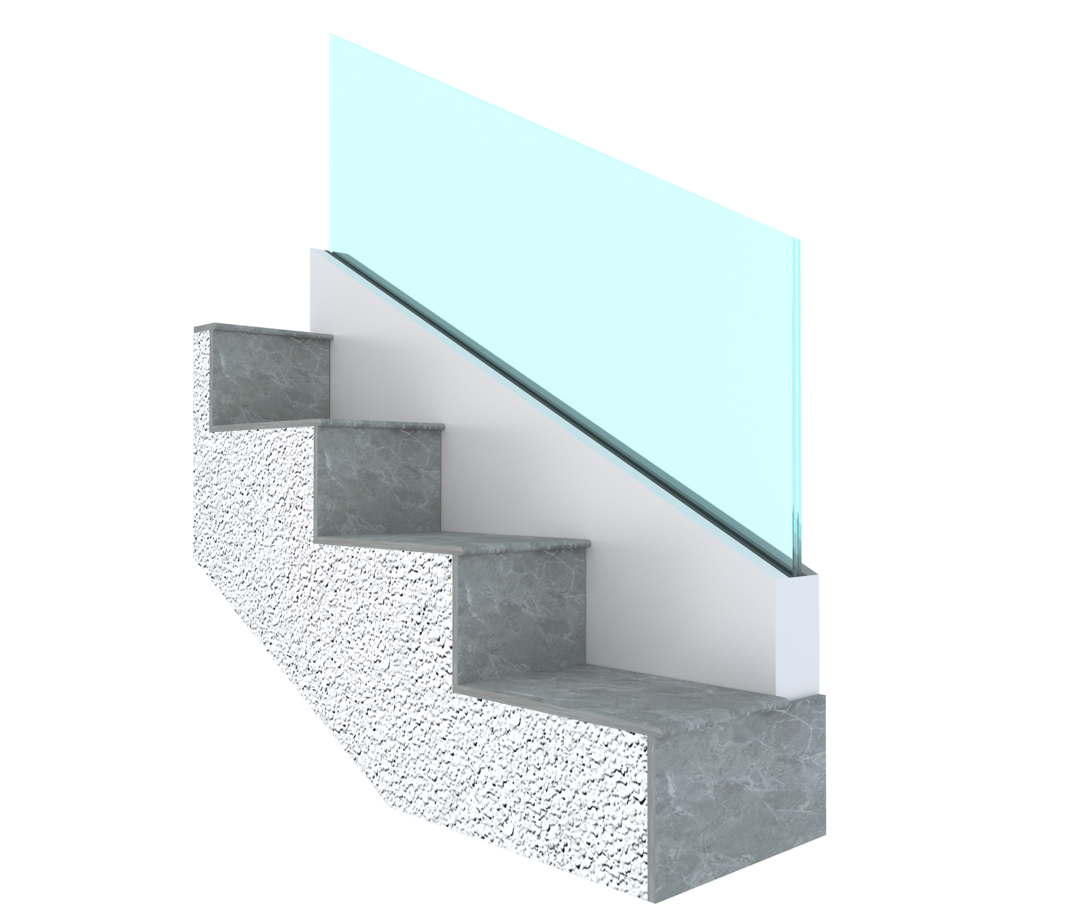 الكسوة المعدنية على الدرج